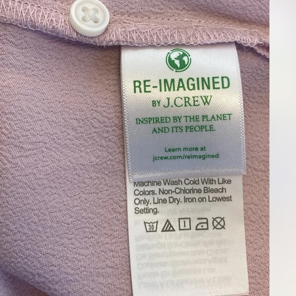 J. Crew Pink Rose Drapey Gathered Button-Up Shirt Top Medium. NWOT - Picture 9 of 9